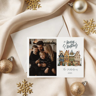 Cartes Pour Fêtes Annuelles Photo de famille Noël rustique