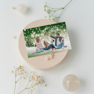 Cartes Pour Fêtes Annuelles Photo de famille Noël unique