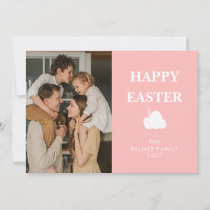 Cartes Pour Fêtes Annuelles Photo de famille simple élégant œuf Joyeuses Pâque