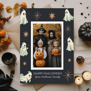 Cartes Pour Fêtes Annuelles Photo de famille Spooktacular Halloween fantôme 