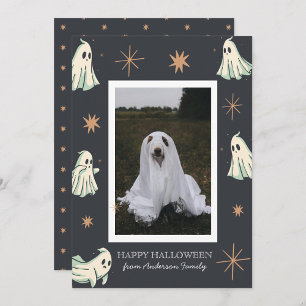 Cartes Pour Fêtes Annuelles Photo de famille Spooktacular Halloween fantôme 