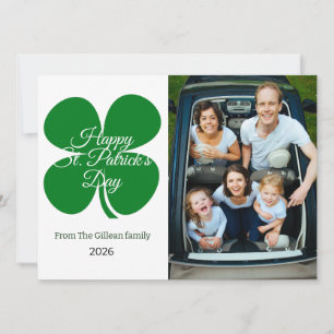 Cartes Pour Fêtes Annuelles photo de famille trèfles verts de la Saint-Patrick