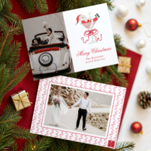 Cartes Pour Fêtes Annuelles Photo de fête de cocktail de Noël avec Père Noël a