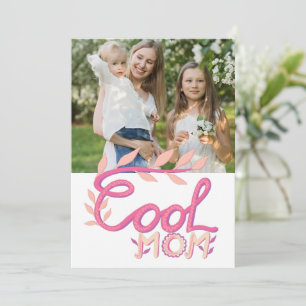 Cartes Pour Fêtes Annuelles Photo de fête des mères avec lettrage manuel de ma