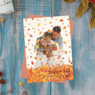 CARTES POUR FÊTES ANNUELLES PHOTO DE FEUILLES TOMBANTES