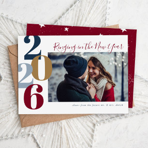 Cartes Pour Fêtes Annuelles Photo de fiançailles pour le Nouvel An