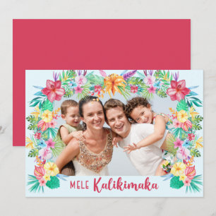 Cartes Pour Fêtes Annuelles Photo de fleurs tropicales hawaïennes Mele Kalikim