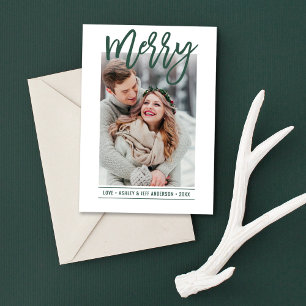 Cartes Pour Fêtes Annuelles Photo de flocon de neige vert chasseur de script j