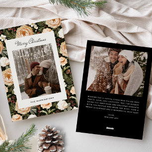 Cartes Pour Fêtes Annuelles Photo de florales d'hiver chaud
