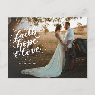 Cartes Pour Fêtes Annuelles Photo de Foi, Espoir et Amour écrit à la main
