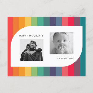 Cartes Pour Fêtes Annuelles Photo de forme géométrique colorée rétro