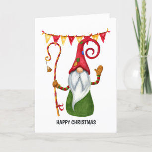 Cartes Pour Fêtes Annuelles Photo de gnome de Noël nordique