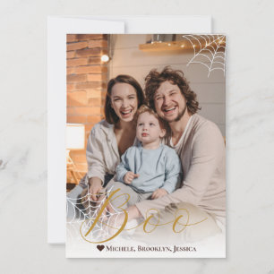 Cartes Pour Fêtes Annuelles Photo de Halloween avec lettre manuscrite Toile d'