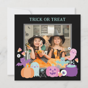 CARTES POUR FÊTES ANNUELLES PHOTO DE HALLOWEEN MIGNONNE