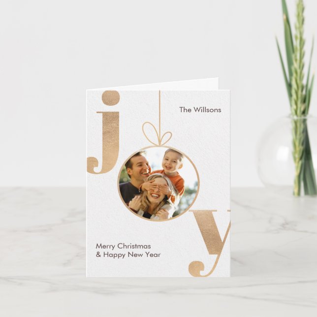 Cartes Pour Fêtes Annuelles photo de joie de Noël  (Devant)