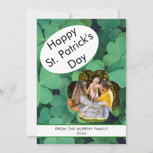 Cartes Pour Fêtes Annuelles Photo de jour de la Saint-Patrick trèfle chanceux