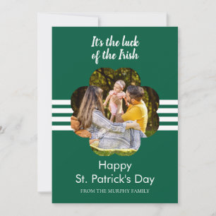 Cartes Pour Fêtes Annuelles Photo de jour de la Saint-Patrick trèfle chanceux