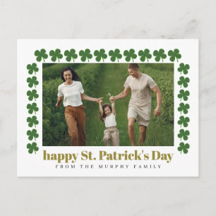 Cartes Pour Fêtes Annuelles Photo de jour de la Saint-Patrick trèfle chanceux