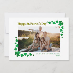 Cartes Pour Fêtes Annuelles Photo de jour de la Saint-Patrick trèfle chanceux 