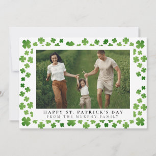 Cartes Pour Fêtes Annuelles Photo de jour de la Saint-Patrick trèfle chanceux 