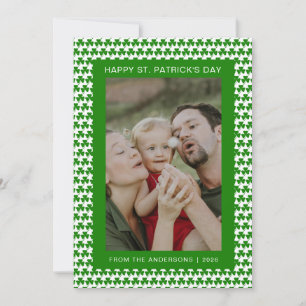 Cartes Pour Fêtes Annuelles Photo de jour de la Saint-Patrick trèfle chanceux 