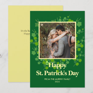 Cartes Pour Fêtes Annuelles Photo de jour de la Saint-Patrick trèfle chanceux 