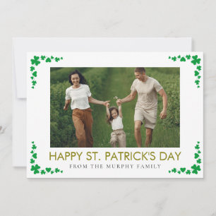 Cartes Pour Fêtes Annuelles Photo de jour de la Saint-Patrick trèfle chanceux 