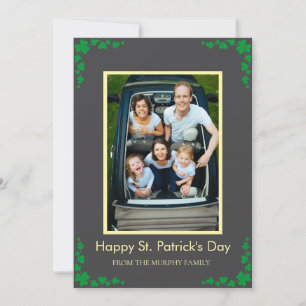 Cartes Pour Fêtes Annuelles Photo de jour de la Saint-Patrick trèfle chanceux 