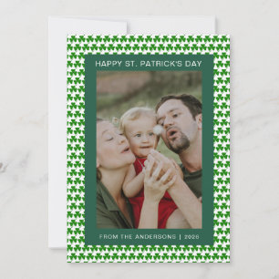 Cartes Pour Fêtes Annuelles Photo de jour de la Saint-Patrick trèfle chanceux 
