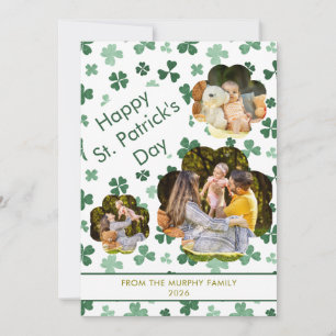 Cartes Pour Fêtes Annuelles Photo de jour de la Saint-Patrick trèfle chanceux