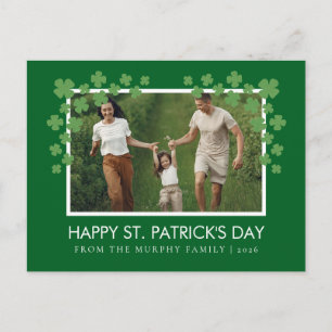 Cartes Pour Fêtes Annuelles Photo de jour de la Saint-Patrick trèfle chanceux