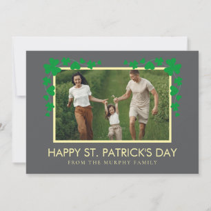 Cartes Pour Fêtes Annuelles Photo de jour de la Saint-Patrick trèfle chanceux 
