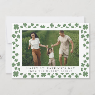 Cartes Pour Fêtes Annuelles Photo de jour de la Saint-Patrick trèfle chanceux 