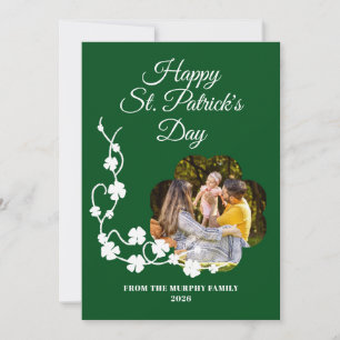 Cartes Pour Fêtes Annuelles Photo de jour de la Saint-Patrick trèfle chanceux