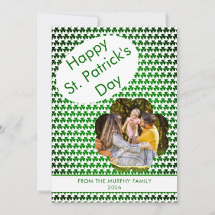 Cartes Pour Fêtes Annuelles Photo de jour de la Saint-Patrick trèfle chanceux