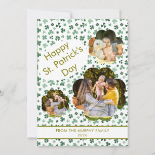 Cartes Pour Fêtes Annuelles Photo de jour de la Saint-Patrick trèfle chanceux
