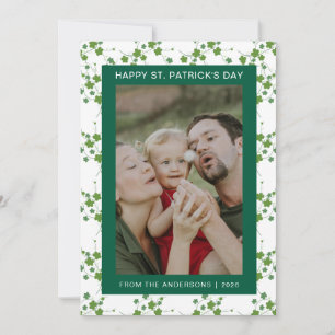 Cartes Pour Fêtes Annuelles Photo de jour de la Saint-Patrick trèfle chanceux 