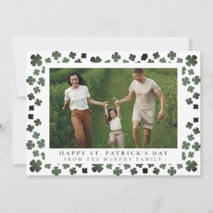 Cartes Pour Fêtes Annuelles Photo de jour de la Saint-Patrick trèfle chanceux