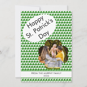 Cartes Pour Fêtes Annuelles Photo de jour de la Saint-Patrick trèfle chanceux