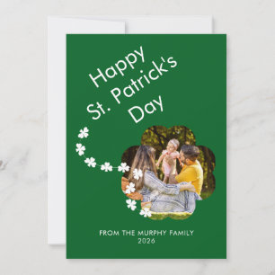 Cartes Pour Fêtes Annuelles Photo de jour de la Saint-Patrick trèfle chanceux