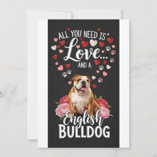 Cartes Pour Fêtes Annuelles Photo de jour de la Saint-Valentin bouledogue angl