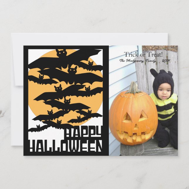 Cartes Pour Fêtes Annuelles Photo de Joyeux Halloween (Devant)