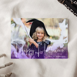 Cartes Pour Fêtes Annuelles Photo de Joyeux Halloween avec écriture manuscrite