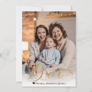 Cartes Pour Fêtes Annuelles Photo de Joyeux Halloween avec un Boo écrit à la m