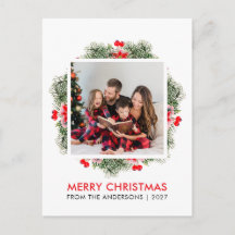 Photo de Joyeux Noël avec des Baies Élégantes à l'