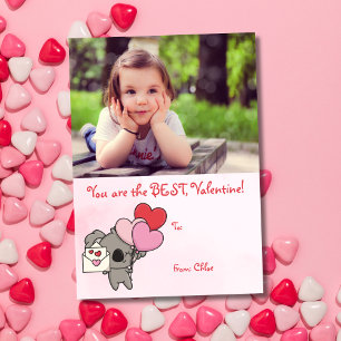 Cartes Pour Fêtes Annuelles Photo de koala rose mignon pour la Saint-Valentin