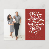 Photo de la calligraphie de Red Frohe Weihnachten