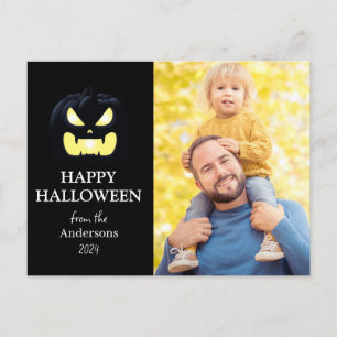 Cartes Pour Fêtes Annuelles Photo de la famille d'Halloween jack-o-lanterne ci