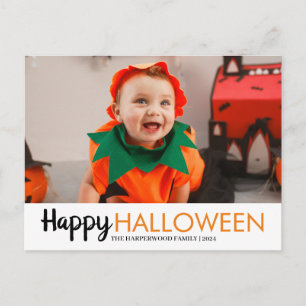 Cartes Pour Fêtes Annuelles Photo de la famille d'Halloween jack-o-lanterne ci