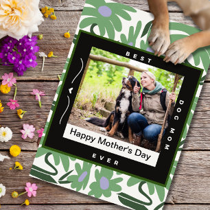 Cartes Pour Fêtes Annuelles Photo de la Fête des mères de la maman du chien fl
